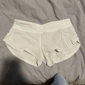 Lululemon speed shorts, white